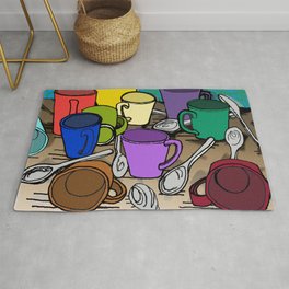 Cups and Spoons Rug