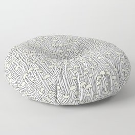 Enokitake Mushrooms (pattern) Floor Pillow