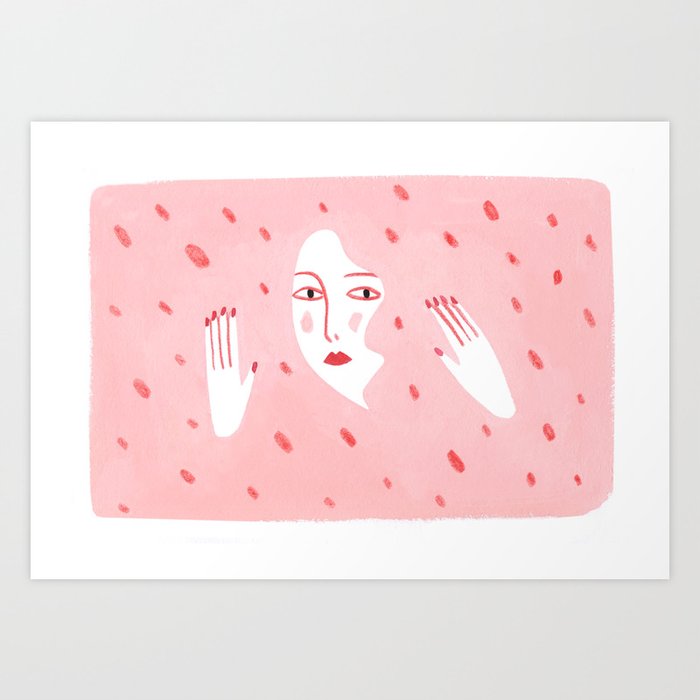 Pink Lady Art Print By Gabycetrulo Society6