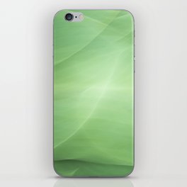 Abstract color block in green art print - movement with hosta leaves - nature photography iPhone Skin