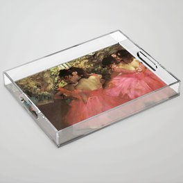 Dancers In Pink 1885 By Edgar Degas | Reproduction | Famous French Painter Acrylic Tray
