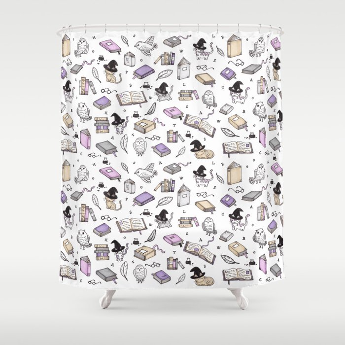 Wizard's Library Shower Curtain