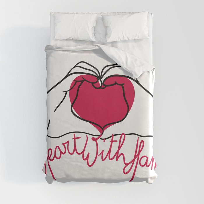 #heartwithhands Duvet Cover