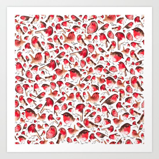 Robins Art Print