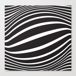 OP ART SWEEP in Black and white. Canvas Print