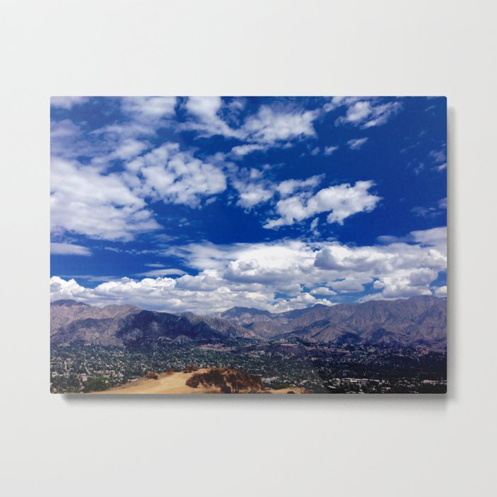 Clouds over San Gabriel Mountains Metal Print