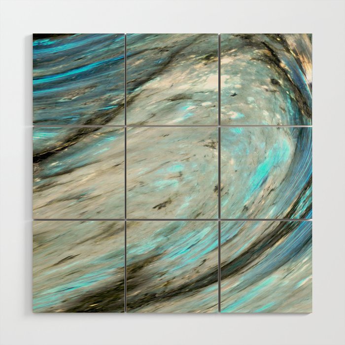 Blue Pearl Ivory Abalone Wood Wall Art