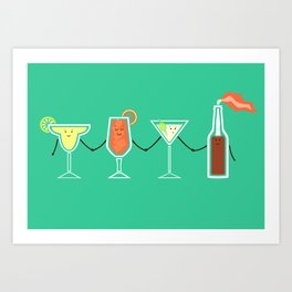 Cocktails! Art Print