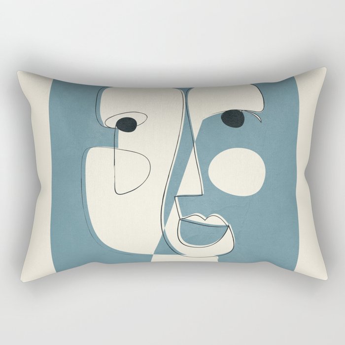 Abstract Face 03 Rectangular Pillow