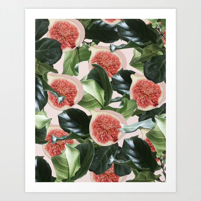 Figs & Leaves #society6 #decor #buyart Art Print