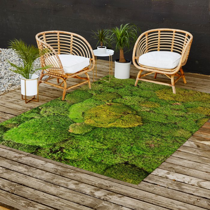 Green moss carpet No2 Outdoor Rug by Jirka Svetlik Art
