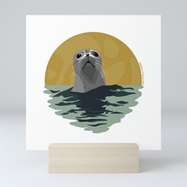 SEAL MOON Mini Art Print