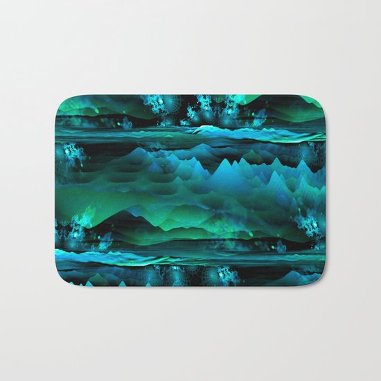 Residual Worlds (green) Bath Mat