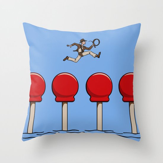 The Big Red Balls of Doom Throw Pillow