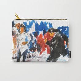 Pulp Fiction dance Carry-All Pouch | Painting, Musicandcinema, Quentintarantino, Pulpfictiondance, Johntravolta, Expressionism, Umathurman, Musicanddance, Watercolor 
