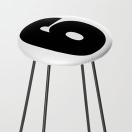 6 (Black & White Number) Counter Stool