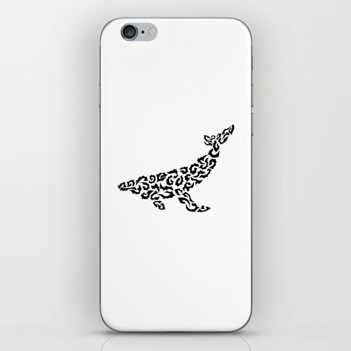 Whale in shapes iPhone Skin