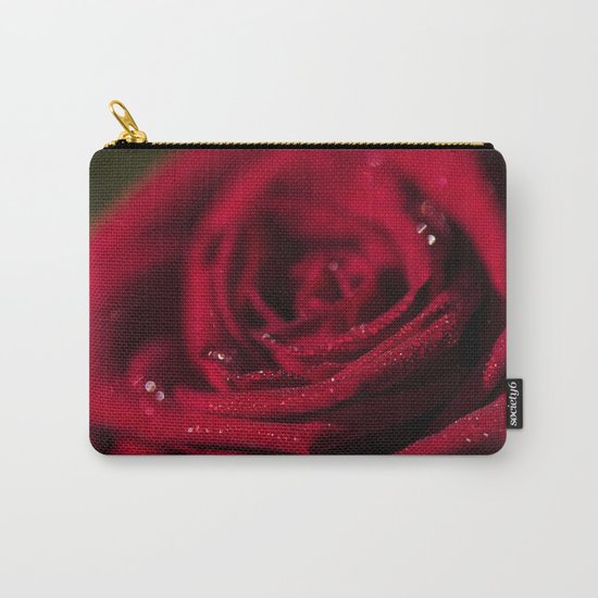 Fire-Red-Rose - Roses Flowers Carry-All Pouch
