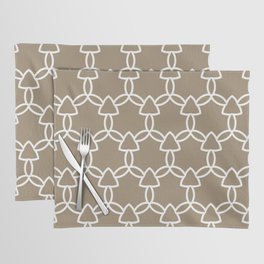 Brown and White Tessellation Line Pattern 29 Pairs DE 2022 Trending Color Tuscan Mosaic DE6208 Placemat