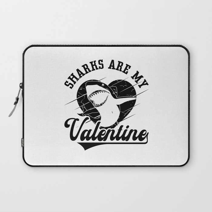 Sharks Are My Valentine Dive Freediver Freediving Laptop Sleeve