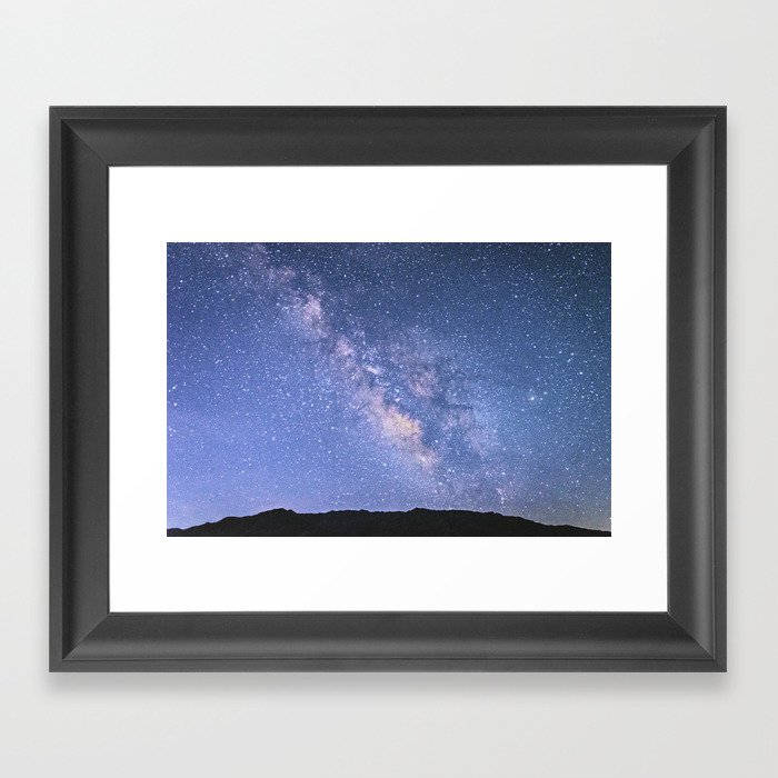 Milky Way Mountain  Framed Art Print