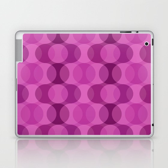 Retro Gradated Bubble Pattern 326 Magenta Laptop & iPad Skin
