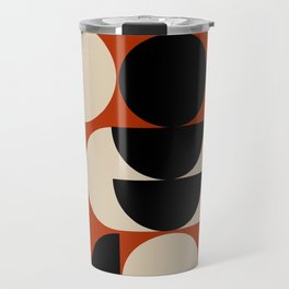 Bold Shapes in Red Travel Mug