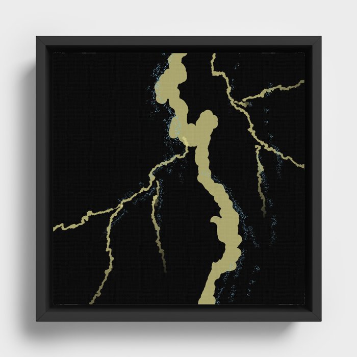 Lightning Framed Canvas