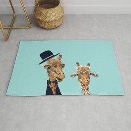 Funny Bride and Groom Rug