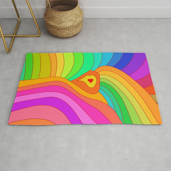 Psychedelic Rainbow  Rug