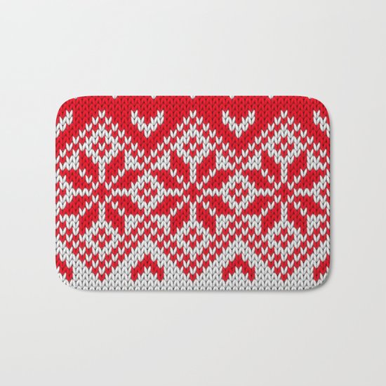 Winter knitted pattern 10 Bath Mat