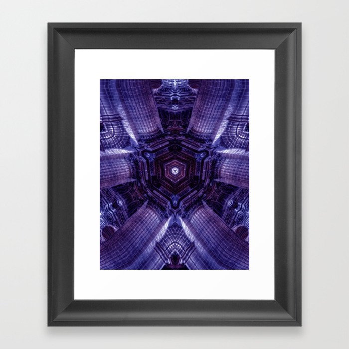 Sacred Geometry Art - Singularity - Purple Framed Art Print