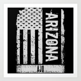 Ajo Arizona Art Print | Arizona, Ajoarizonagifts, Ajo, Ajocity, Arizonastate, Ajoarizona, Ajo4Thofjuly, America, Americanflag, Usaflagvintage 