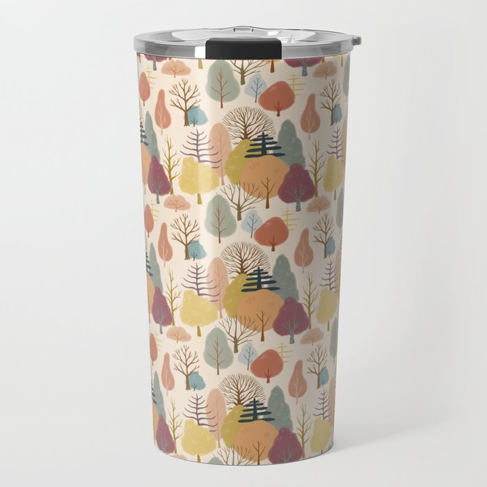 Trees in a Forest Pattern Travel Mug