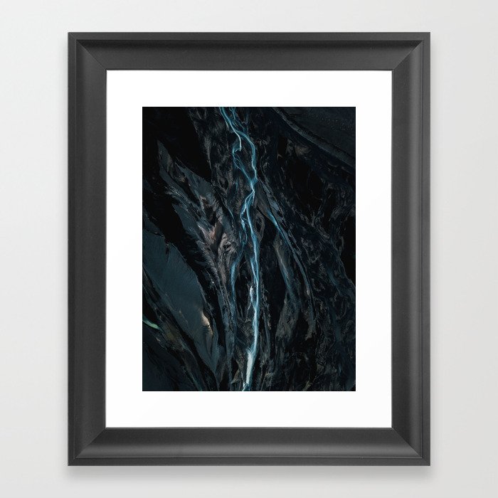 Abstract River in Iceland - Landscape Photography Framed Art Print