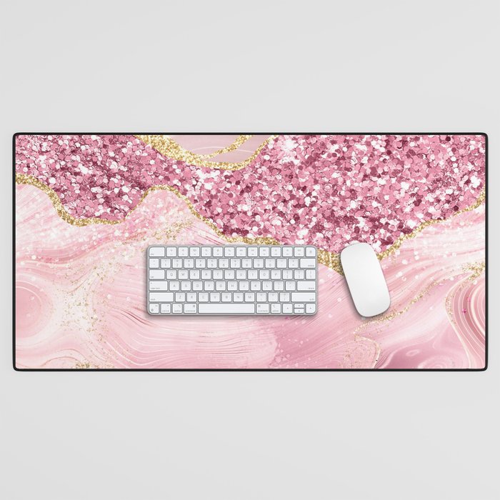 Agate Glitter Dazzle Texture 07 Desk Mat