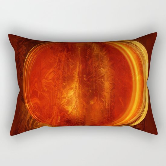 meditation orange Rectangular Pillow