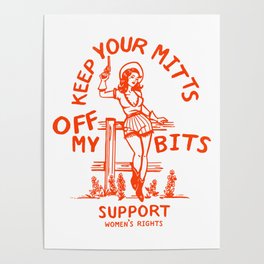 Feminist Quote: Women's Rights & Feminism Cowgirl Poster