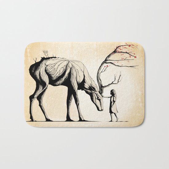 Knowing the Deer Tree Bath Mat