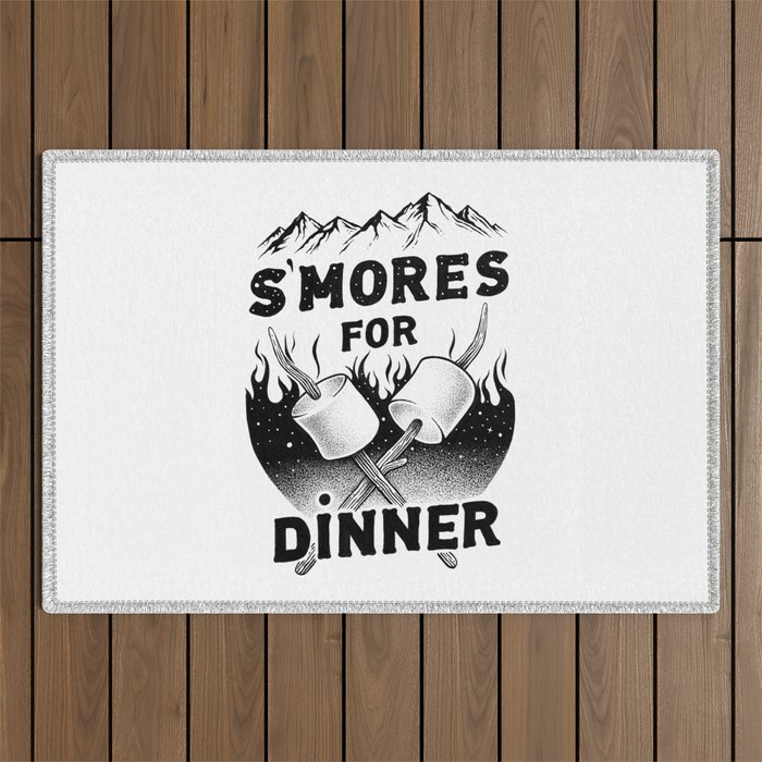 S'MORES FOR DINNER Outdoor Rug