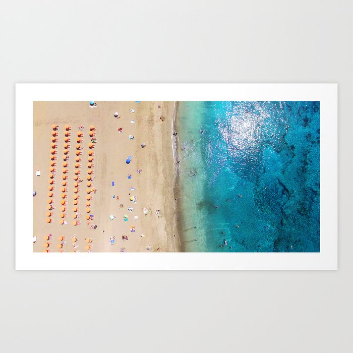 AERIAL. Summer beach Art Print