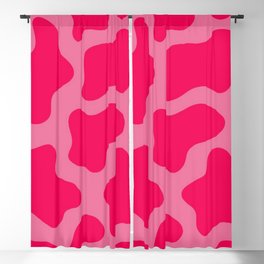 Cute Pink Cow Print Blackout Curtain