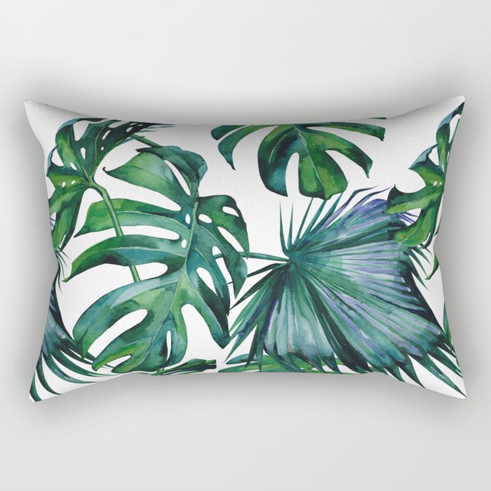 Tropical Palm Leaves Classic II Rectangular Pillow
