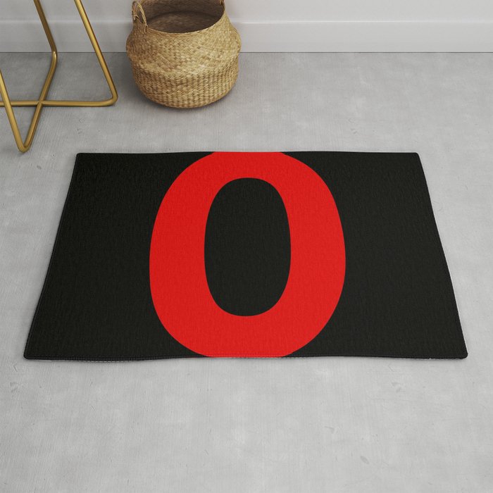 Number 0 (Red & Black) Rug