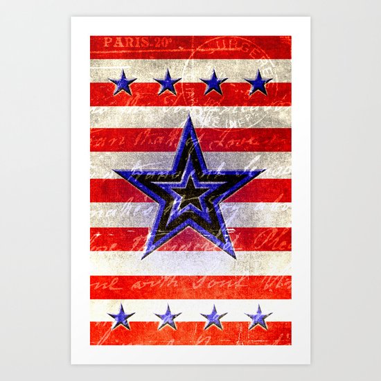 Worn America Art Print