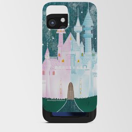 Pink and Blue Castle iPhone Card Case
