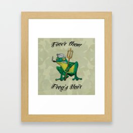 Navy Frog Framed Art Print