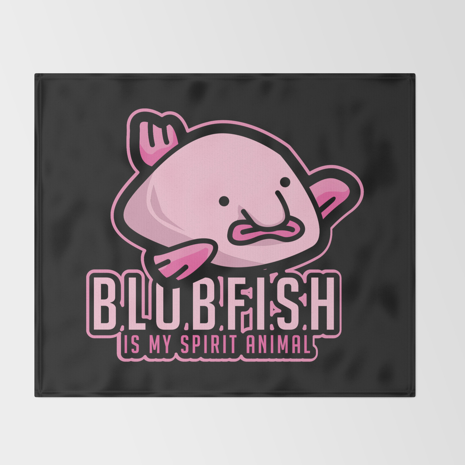 Blobfish Is My Spirit Animal Funny Meme Ugly Fish Illustration Throw Blanket By Wobbel Society6