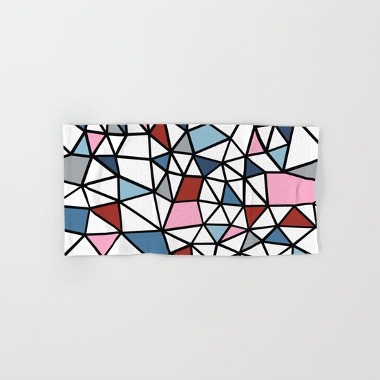Segment Pink and Blue Hand & Bath Towel