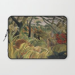 Tiger in a Tropical Storm Laptop Sleeve